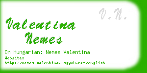 valentina nemes business card
